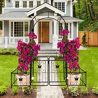 Streamdale Ornate Metal Garden Arch with Gate