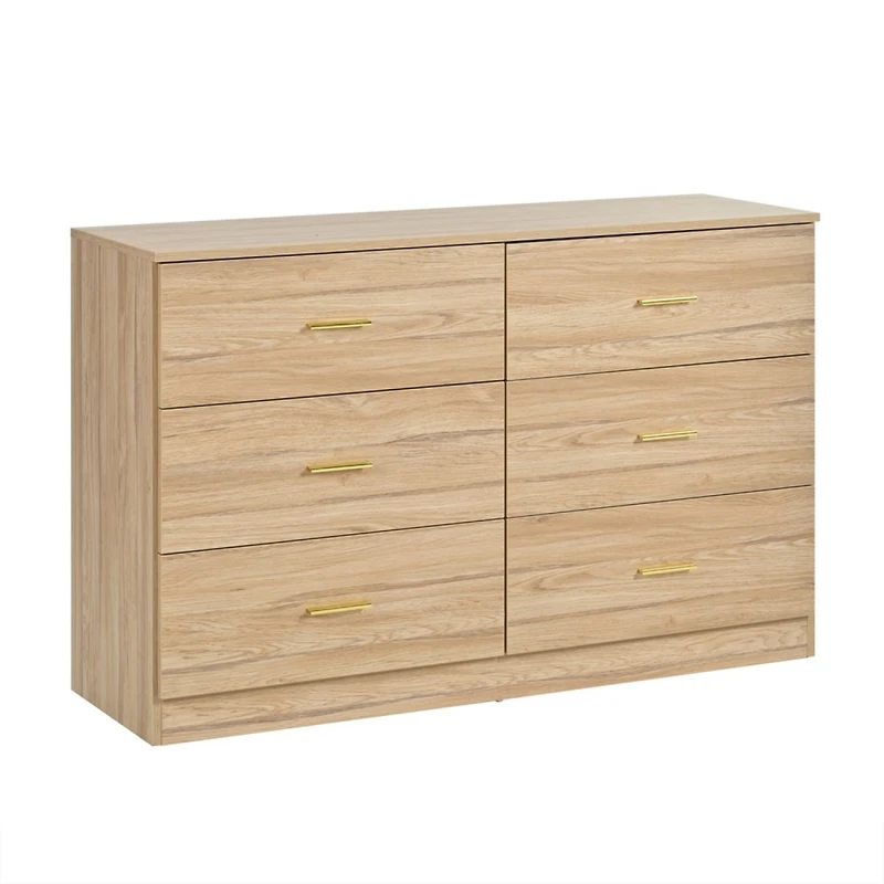 Streamdale Classic 6-Drawer Dresser Ample Storage, Modern Style