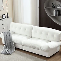 Streamdale Furniture Cloud Style Teddy Velvet Sofa for Living Room