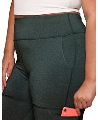 Walkpop Plus Size Haley Compression Active Legging With Multi Pocket Detail