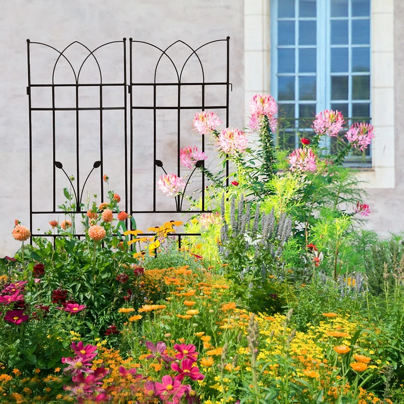 Streamdale Furniture 2 Pack 71" Rustproof Metal Trellises for Climbing Plants