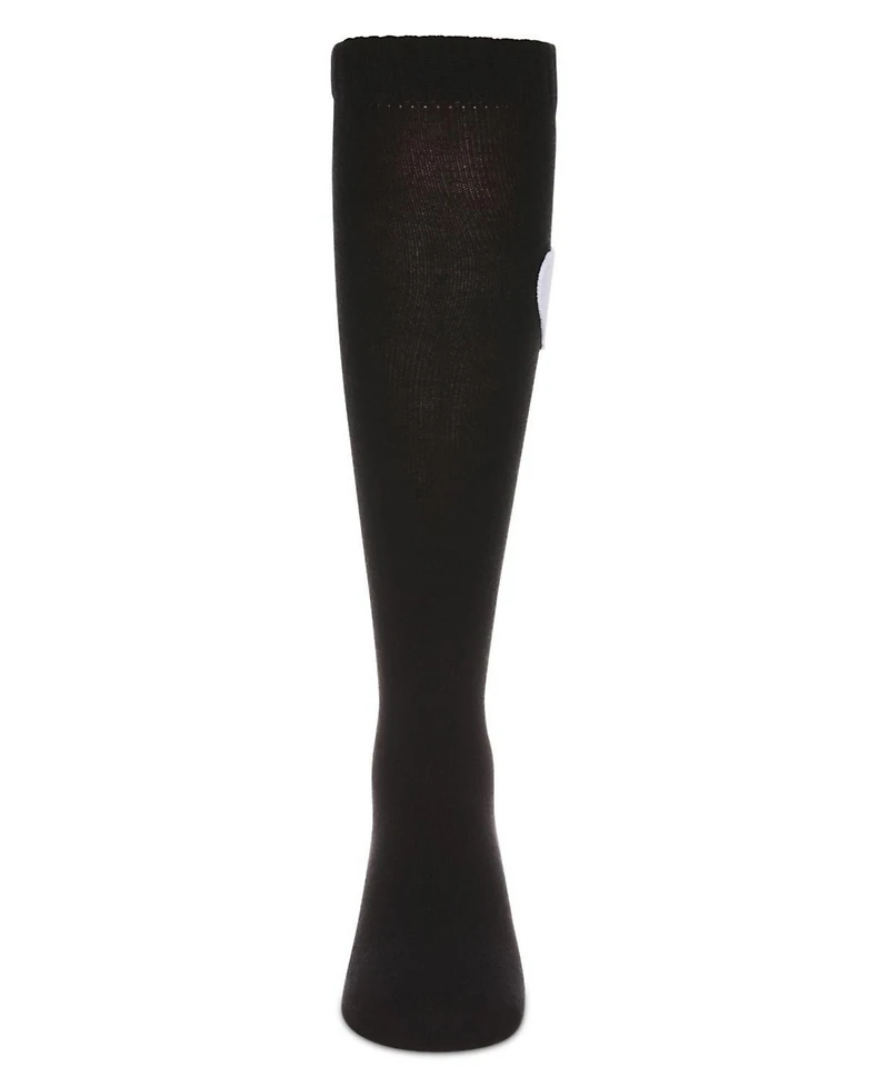 MeMoi Big Girls Fuzzy Heart Knee High Socks