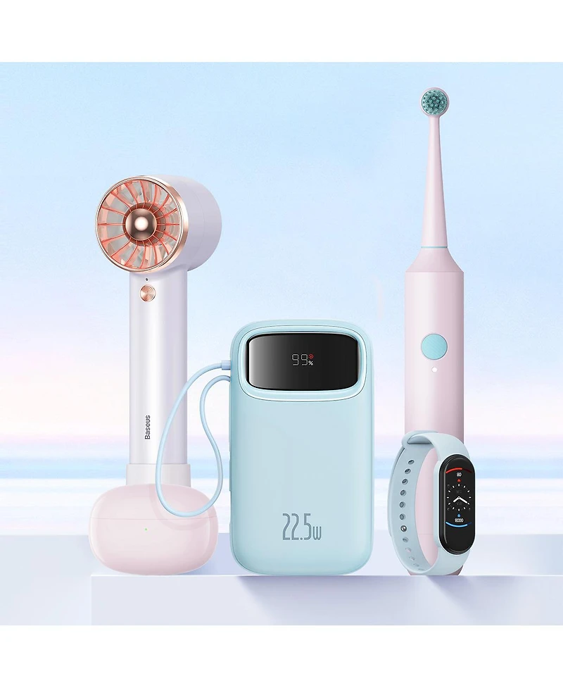 Baseus Portable Charger Power Bank,22.5W 10000mAh Fast Charging Phone Charger, Purple