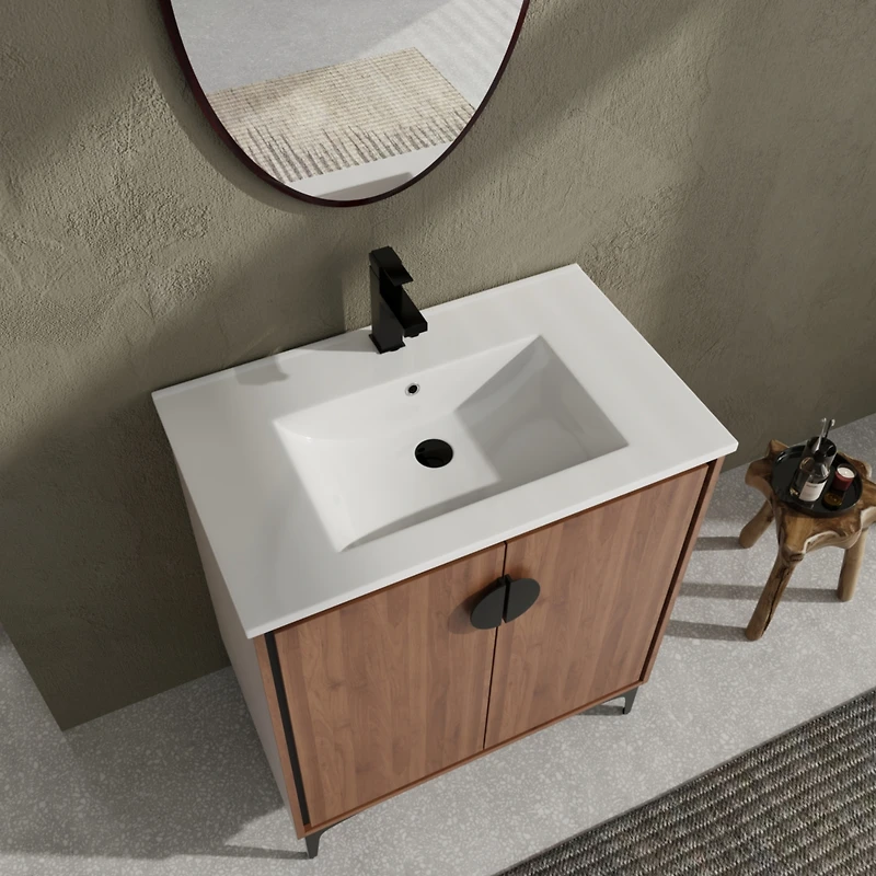 Streamdale 30" Bathroom Vanity Cabinet with Sink, Engineered Wood