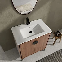 Streamdale 30" Bathroom Vanity Cabinet with Sink, Engineered Wood