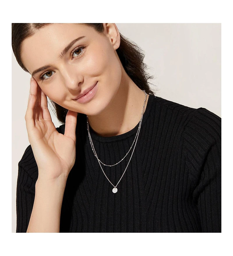 Ana Luisa Coin Necklace Set - Willow Silver