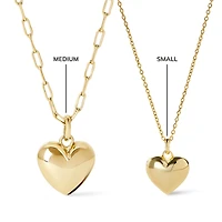 Ana Luisa Puffed Heart Necklace - Lev