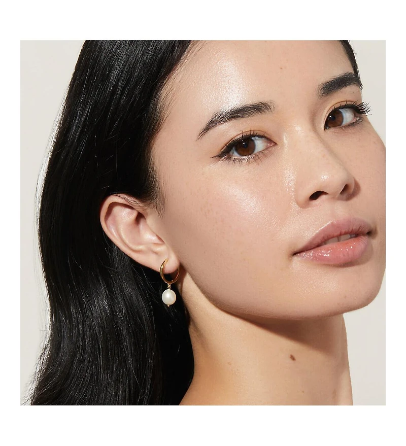 Ana Luisa Pearl Hoops - Medium Frida