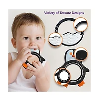Sperric Baby Girls Penguin Teether – Fun and Cute Soothing Soft Silicone Teethers with Textured Design for an