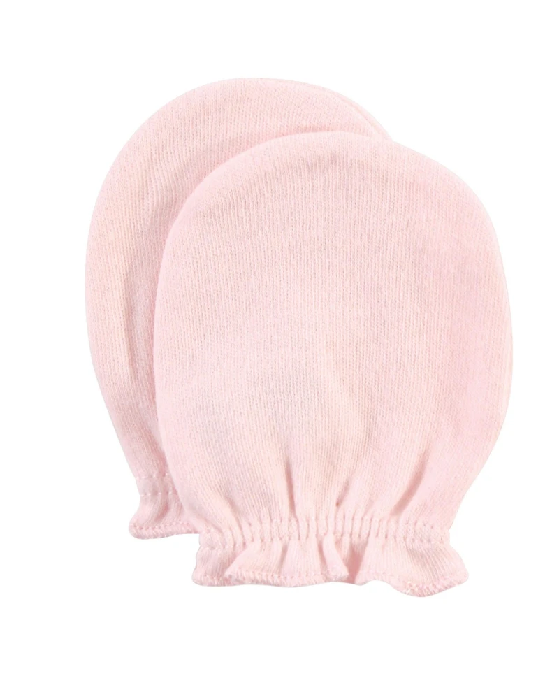 Hudson Baby Girls Cotton Scratch Mittens, Enchanted Forest, 0-6 Months