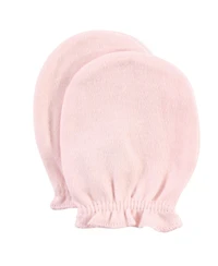 Hudson Baby Girls Cotton Scratch Mittens, Enchanted Forest, 0-6 Months