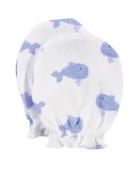 Hudson Baby Boys Soft Cotton Anti-Scratch Mittens