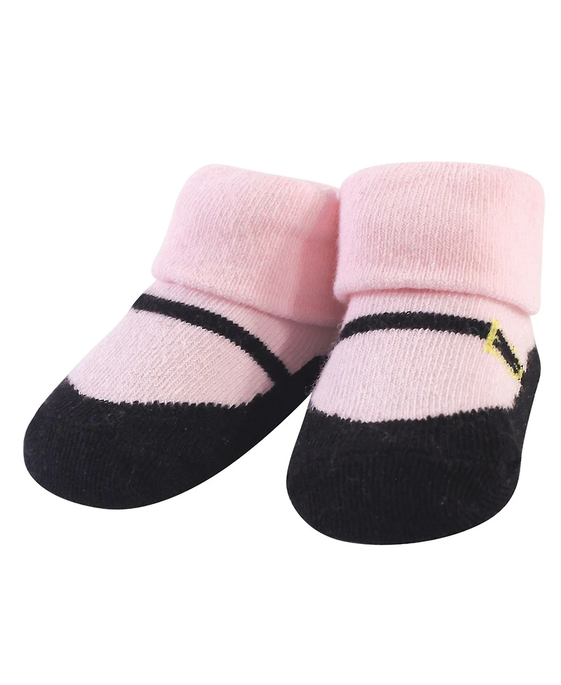 Hudson Baby Girls Five-Piece Bibs & Socks Set Essentials