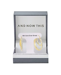 And Now This Clear Crystal Double Hoop Earring