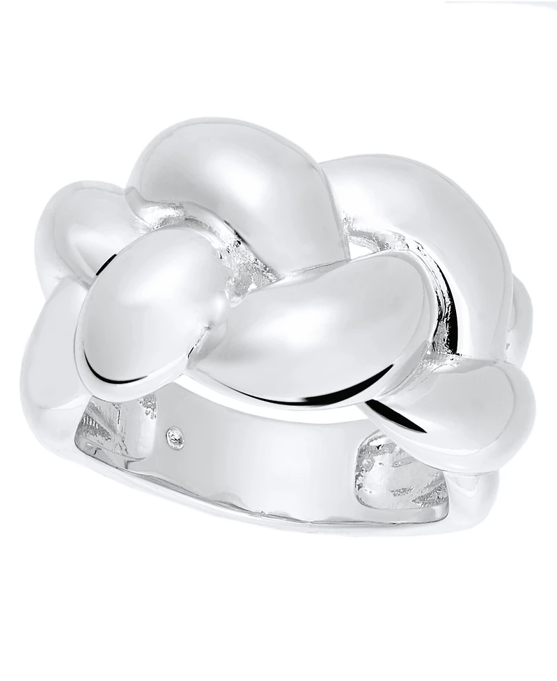And Now This Silver Plated or 18k Gold Brass Puff Braided Ring