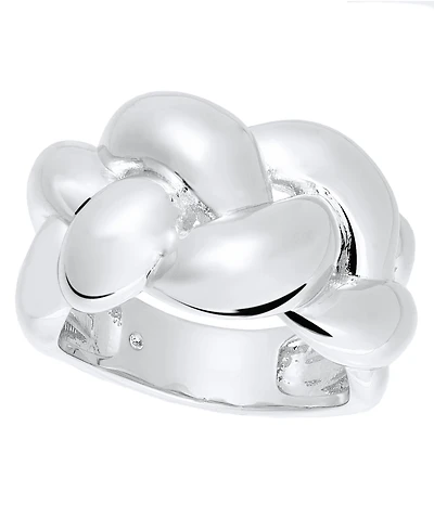 And Now This Silver Plated or 18k Gold Brass Puff Braided Ring