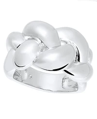 And Now This Silver Plated or 18k Gold Brass Puff Braided Ring