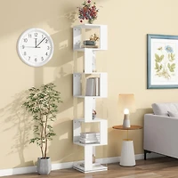 Streamdale Furniture 6-Tier Rotating Bookshelf: Stylish, Space-Saving, Multi-Functional