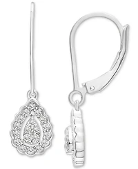 Bonus Offer: Diamond Teardrop Halo Cluster Leverback Drop Earrings with any $25 purchase! (Orig. $250 Value) Available in Bag with qualifying purchase