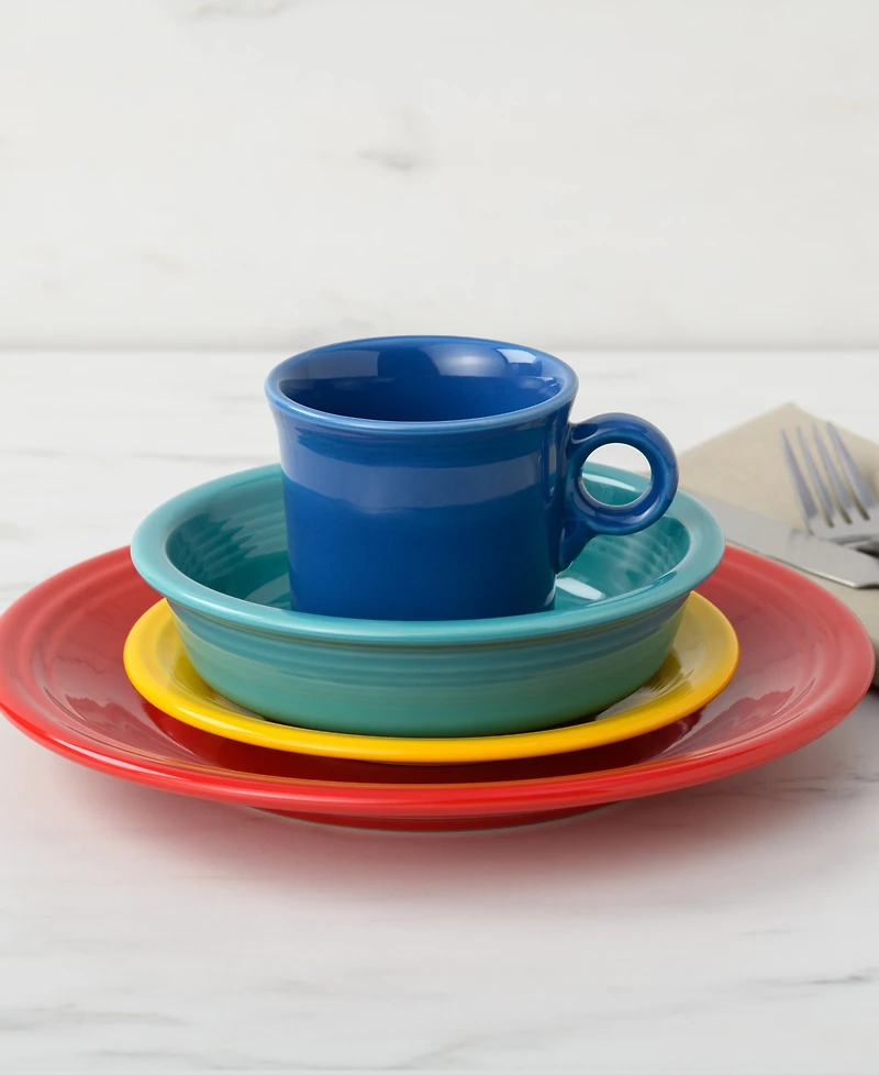 Fiesta Vibrant Classic Rim 12 Pc. Dinnerware Set, Service For 4