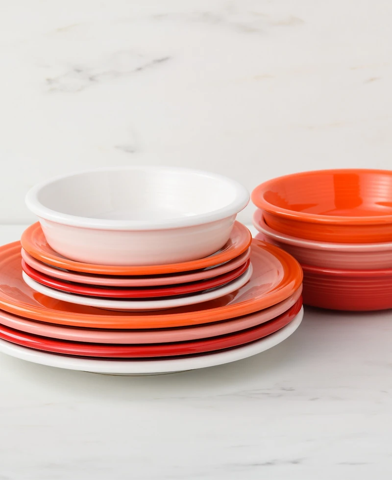 Fiesta Sunset Horizon Classic Rim 12 Pc. Dinnerware Set, Service For 4