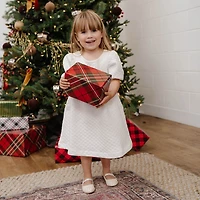 Hope & Henry Toddler Girls Quilted Puff Sleeve Dress