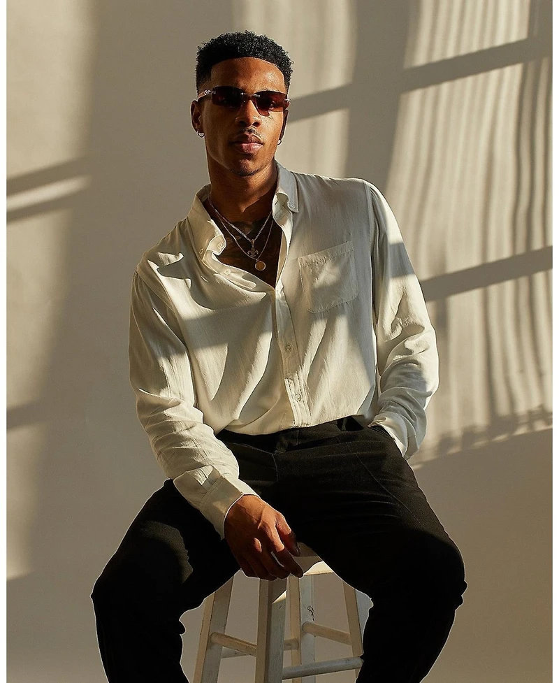 Xxiii Mens Crete Long Sleeve Button Up Shirt