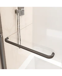 Streamdale Furniture 56"-60"W Semi-Frameless Double Sliding Tub Door, 1/4" Tempered Glass