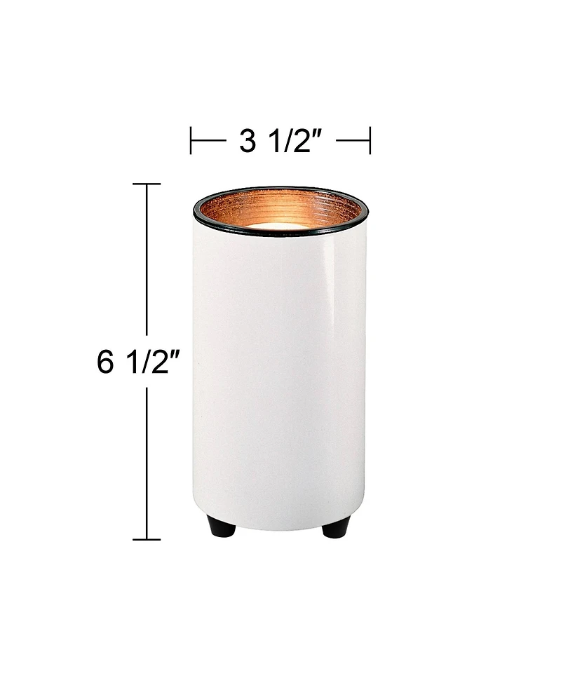 Pro Track Set of 2 Can Uplighting Indoor Accent Spot-Lights Plug-In Floor Plant Home Decorative Art Desk White Finish 6 1/2" High