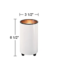 Pro Track Set of 2 Can Uplighting Indoor Accent Spot-Lights Plug-In Floor Plant Home Decorative Art Desk White Finish 6 1/2" High