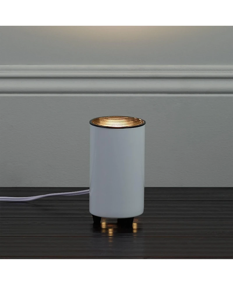 Pro Track Set of 2 Can Uplighting Indoor Accent Spot-Lights Plug-In Floor Plant Home Decorative Art Desk White Finish 6 1/2" High