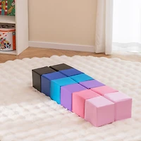 Slickblue Kids 12 Pieces Soft Foam Building Blocks Climbing Foam Cubes Set