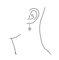 Bling Jewelry Filigree Teardrop Natural Turquoise Lever Back Dangle Earrings Western Style Sterling Silver