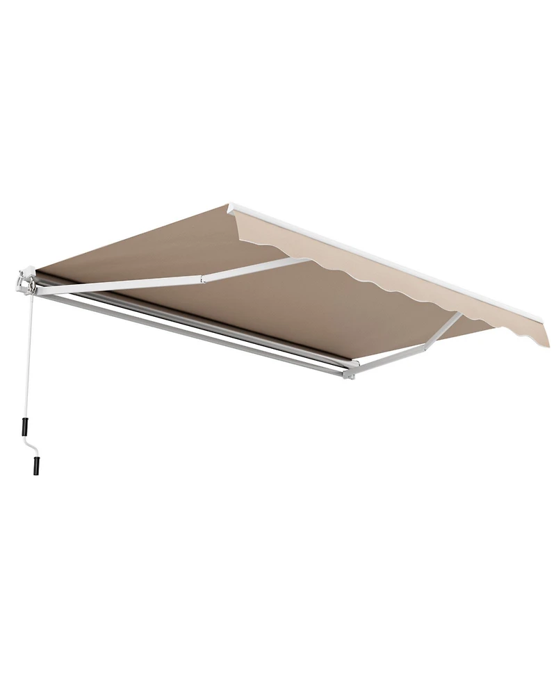 Slickblue 13 × 8 Feet Retractable Patio Awning Aluminum Deck Sunshade