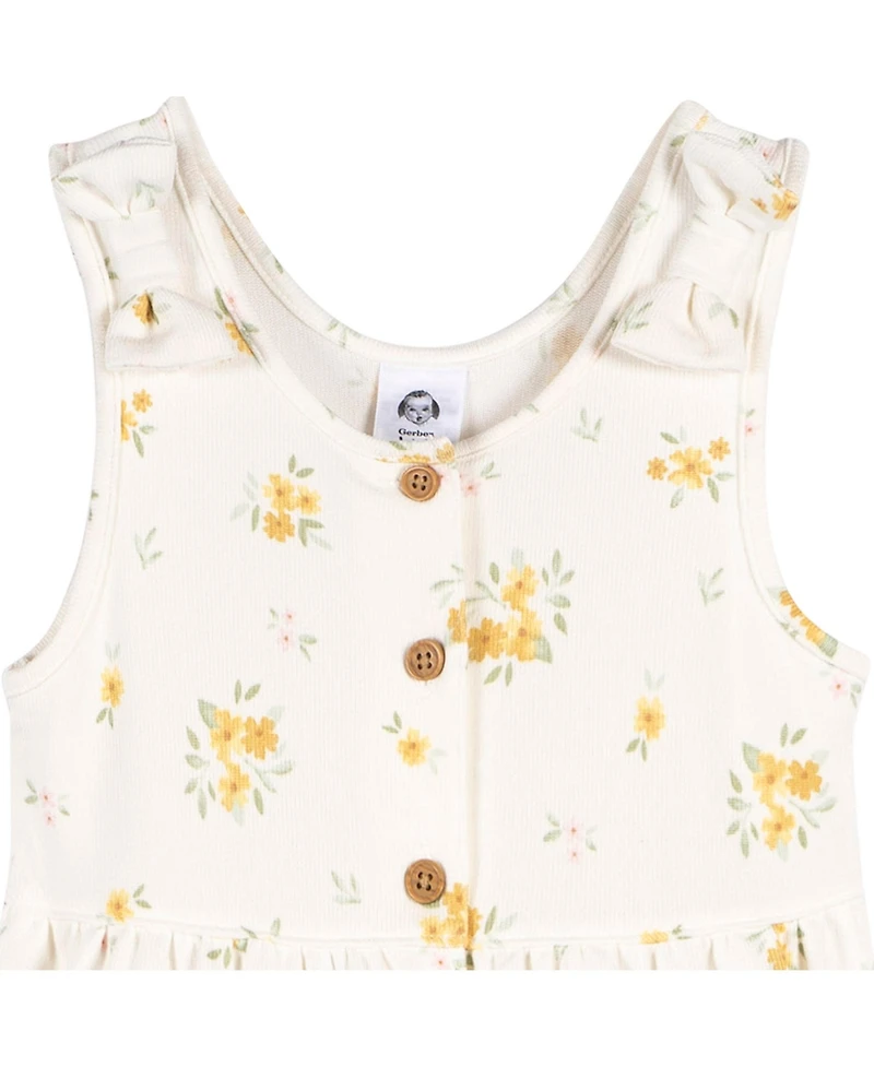Gerber Toddler Girls Sleeveless Romper Jumpsuit