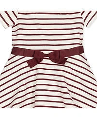 Hope & Henry Toddler Girls Organic Short Sleeve Lightweight Knit Skater Dress