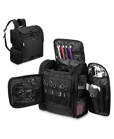 Byootique Hair Tools Travel Bag Barber Soft Sided Backpack Large Capacity Hairstylist Supplies Storage Bag Salon Barber Shop Cosmetology