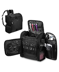 Byootique Hair Tools Travel Bag Barber Soft Sided Backpack Large Capacity Hairstylist Supplies Storage Bag Salon Barber Shop Cosmetology