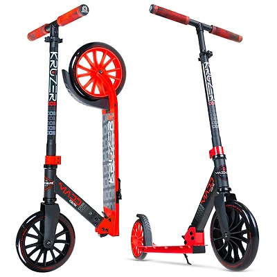 Folding Kick Scooter for Adults and Teens – Lightweight Durable Frame Adjustable Handlebar Big 200mm Wheels 220lbs C