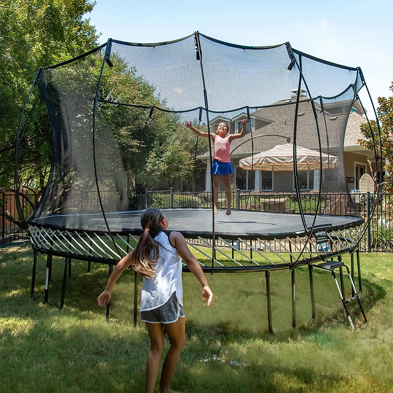 Springfree Trampoline Kids Outdoor Jumbo Square 13 Ft Trampoline with Enclosure