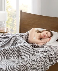 Madison Park Carved Plush Blanket, Twin