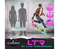 Madd Gear Beginner Skateboard for Kids Ages 5+ – 31" Popsicle Deck – Double Kicktail – Abec-5 Bearings – Max 110 lbs