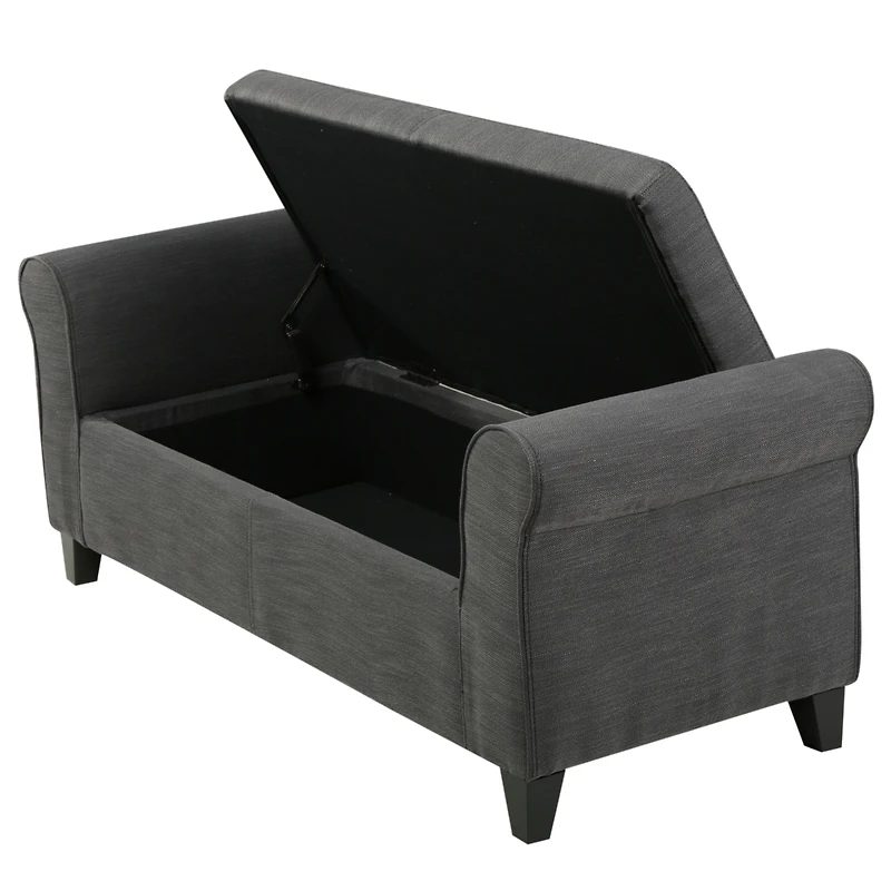 Streamdale Upholstered Storage Bench With Rolled Arms