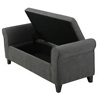 Streamdale Upholstered Storage Bench With Rolled Arms