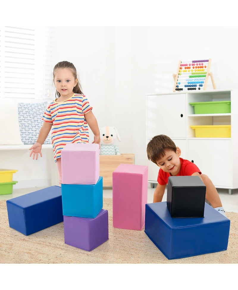 Slickblue Kids 7-Piece Foam Building Blocks Kids-Colorful