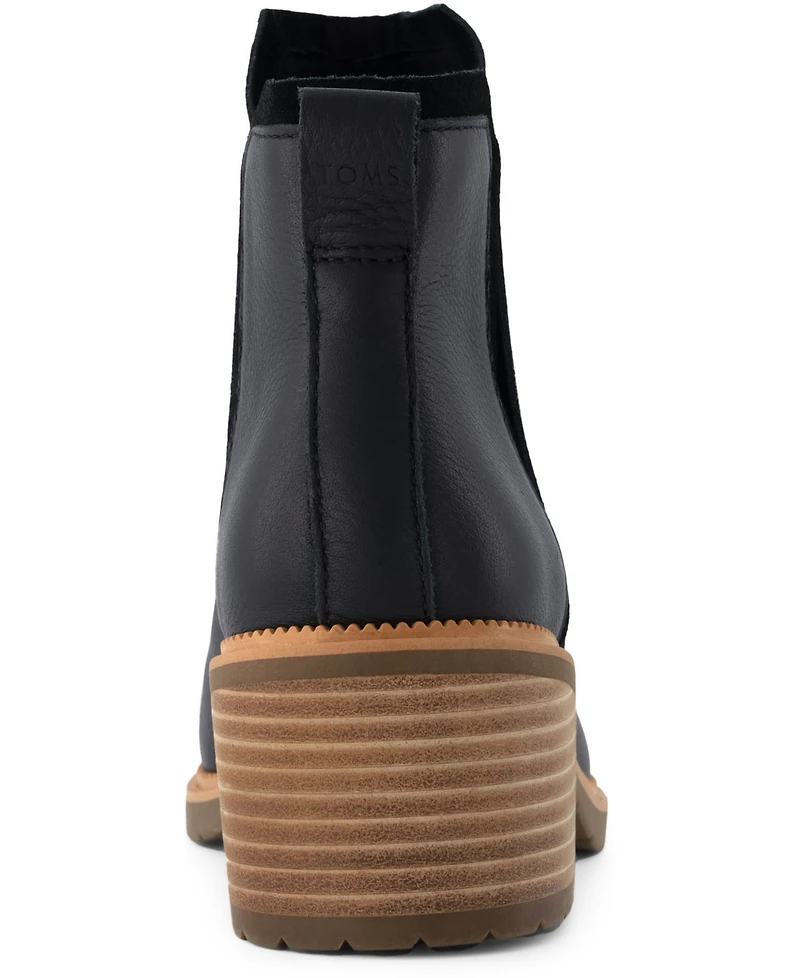 Toms Women's Hailey Block Heel Nubuck Leather Booties