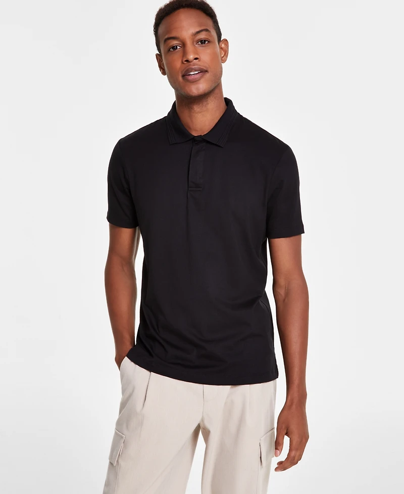 Alfani Men's Regular-Fit Mercerized Polo Shirt, Created for Macy's