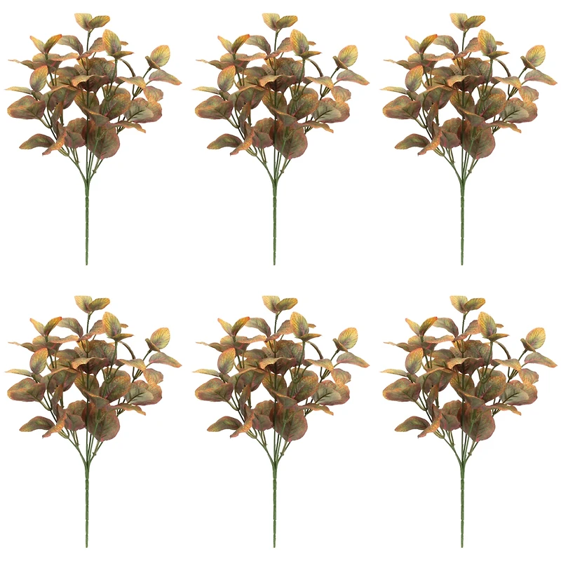 Slickblue Foliage Plant for Lush Home and Holiday Decor (Set of 6)