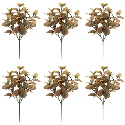 Slickblue Foliage Plant for Lush Home and Holiday Decor (Set of 6)