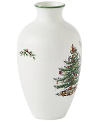 Spode Christmas Tree Posy Vase, 10"